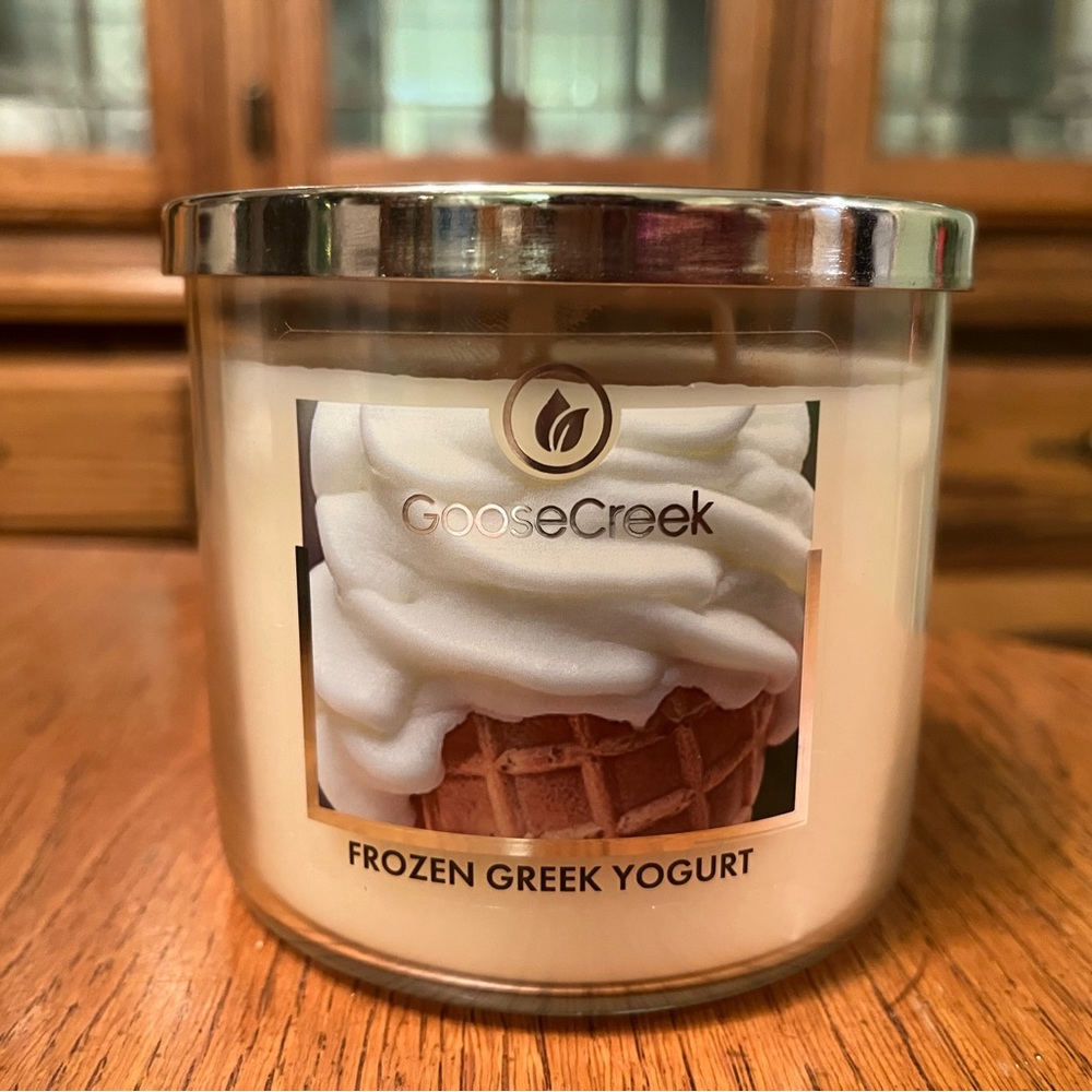 Brand new Goose Creek Frozen Greek Yogurt 3 Wick Candle